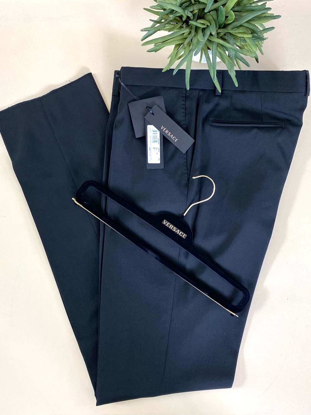 VERSACE - Formal Black Trouser Dress Pants